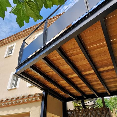 Terrasse Suspendue En Acier Et Bois Caveirac Gard Fmg Metal Studio