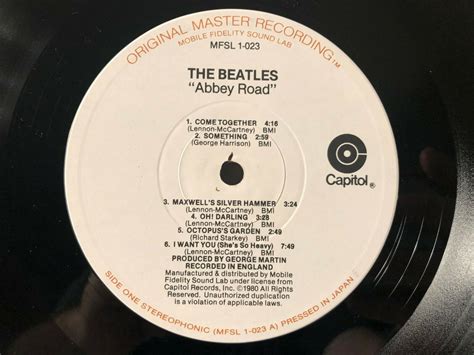 The Beatles Abbey Road Lp Vinyl Album Capitol Records Mfsl Ex Ex