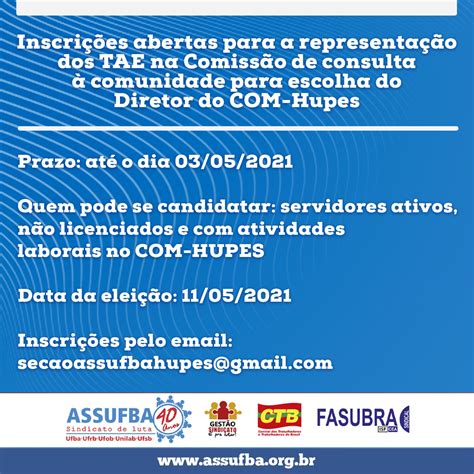 Inscrições Abertas Para A Representação Dos Tae Na Comissão De Consulta