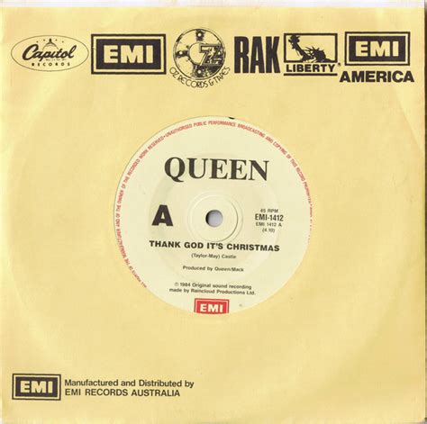 Queen – Thank God It's Christmas (1984, Vinyl) - Discogs