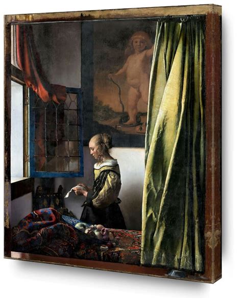 Girl Reading A Letter At An Open Window Vermeer Print On Canvas