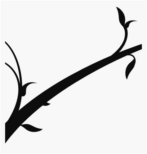 Transparent Tree Branch Silhouette Png - Branch Of Tree Black And White ...