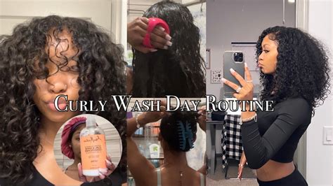 Curly Hair Wash Day Routine I Step By Step Youtube