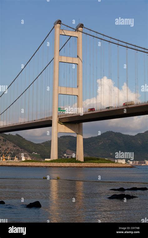 Hong Kong Tsing Ma Bridge Stock Photo Alamy