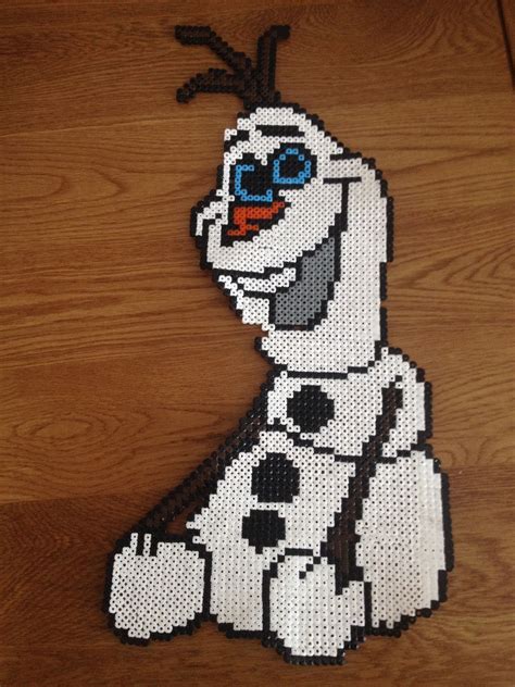 Olaf Frozen Hama Beads By Hama Bead Creations Hama Disney Pyssla Beads