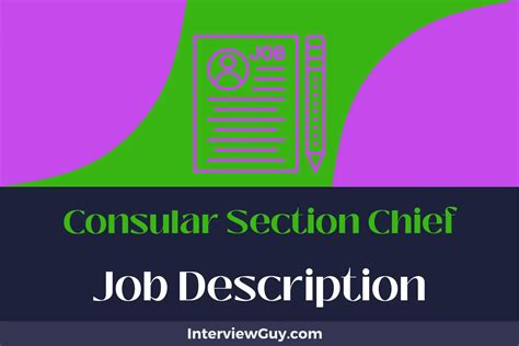 consular section chief job description updated