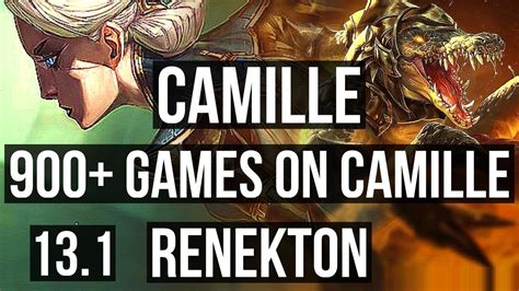 CAMILLE Vs RENEKTON TOP 11 Solo Kills 900 Games Legendary 17 3