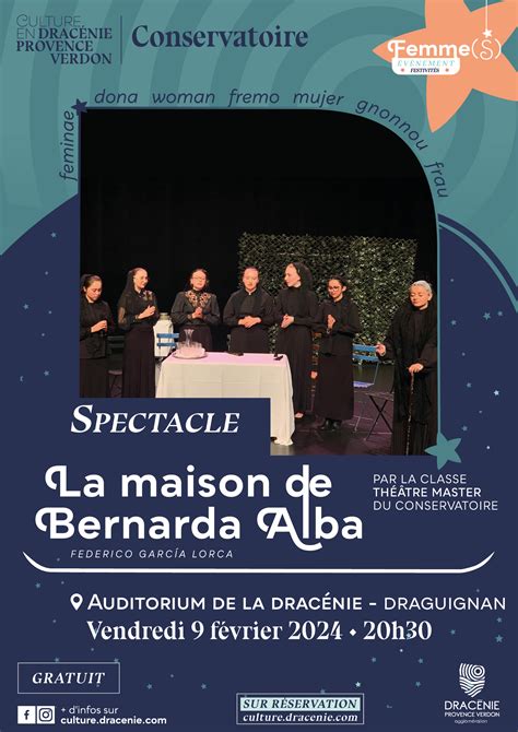 La Maison De Bernarda Alba De Frederico Garcia Lorca Vendredi