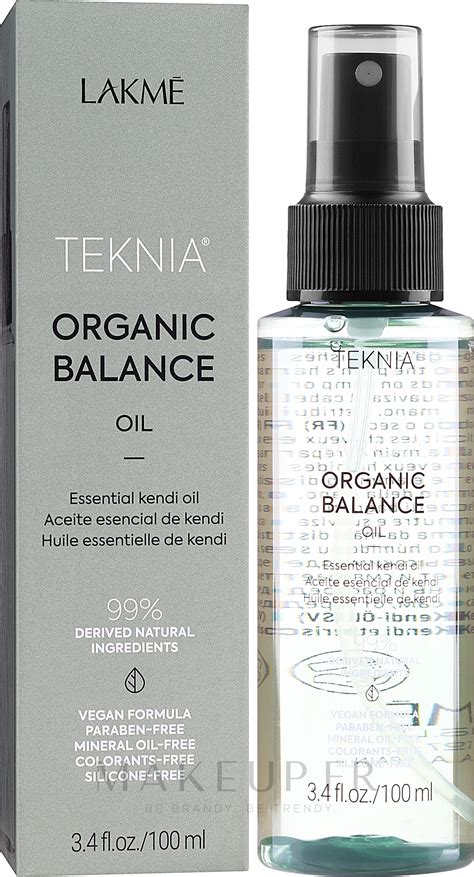 Lakme Teknia Organic Balance Oil Huile Essentielle De Kendi Pour