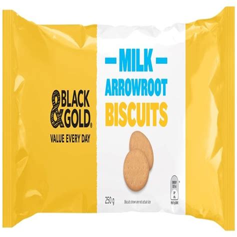 Black And Gold Biscuits Milk Arrowroot 250gm Carton Of 20 Melbourne