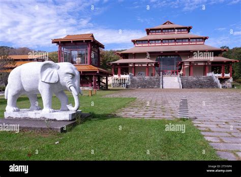 The Exterior Of The Chuang Yen Buddhist Monastery In Carmel Putnam