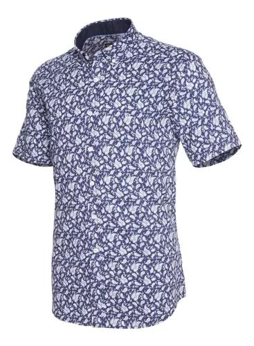 Camisa Estampada Manga Corta Potros