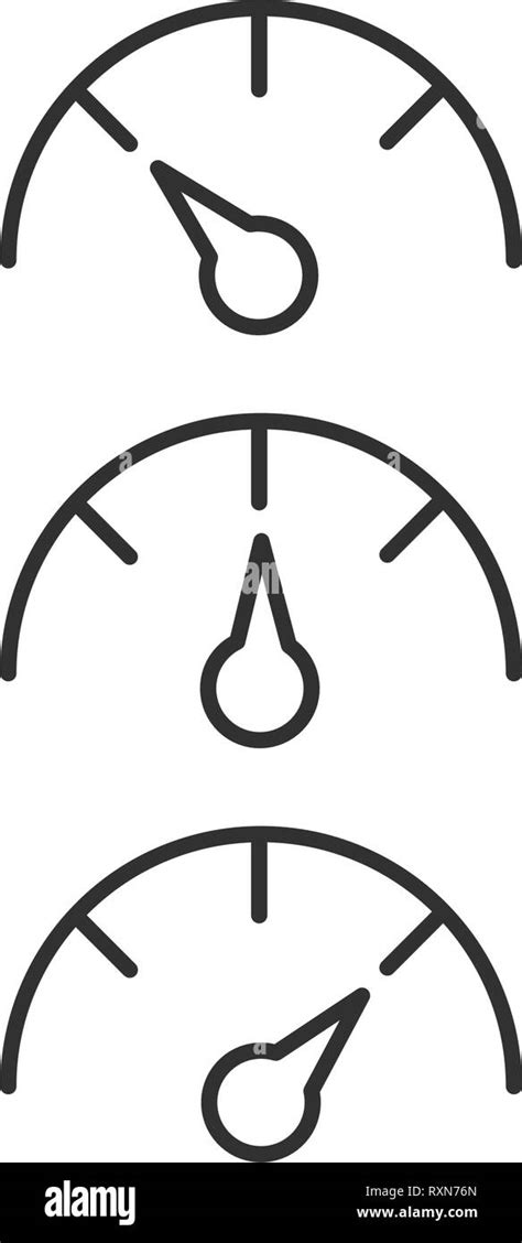 El manómetro o el icono de línea de velocímetro datos y análisis