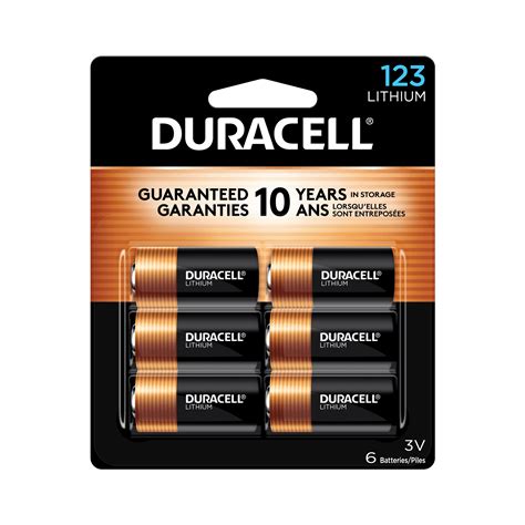 Duracell 123 High Performance 3V Lithium Battery, 6 Pack - Walmart.com