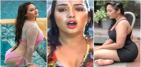 Bhojpuri Actresses Swimming Pool Bikini Pictures Monalisa Rani Chatterjee Amrapali Dubey Akshara