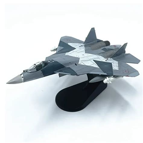 Diecast Metal Alloy 1 100 Scale Russian Su 57 Su57 Fighter Airplane Aircraft Replica Model Su 