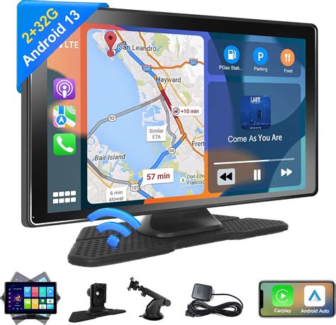 Podofo Autoradio Portatile Wireless Carplay Android Auto Con Pollici