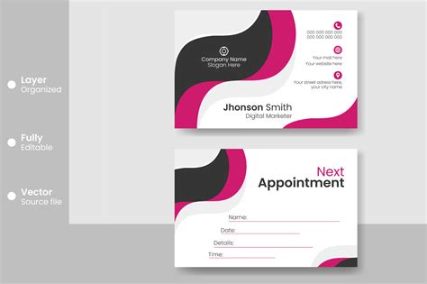 Business Appointment Card Design Graphic by hafizulislamsir9090 ...