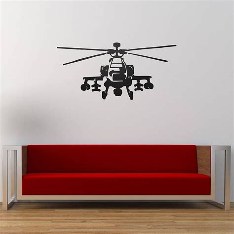 Apache Helicopter Vinyl Wall Sticker By Oakdene Designs Vinyl Wall