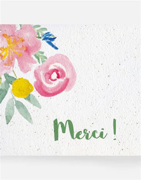 Cartes Merci Planter Personnalisables Papierfleur