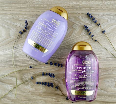 Ogx Lavender Luminescent Platinum Shampoo And Conditioner Review Spill The Beauty