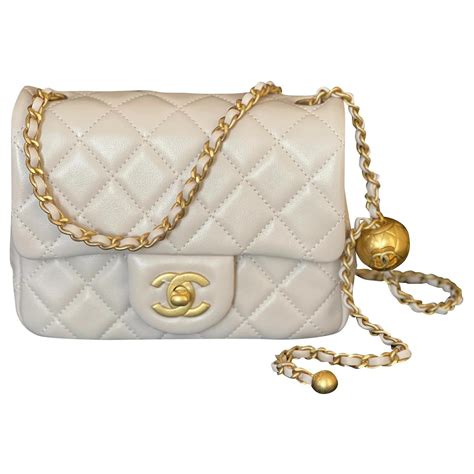 Timeless Chanel Pearl Crush Square Mini Single Flap Purple Lambskin Ref