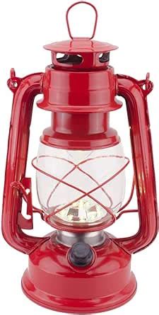 Amazon.com: Vintage LED Hurricane Lantern, Warm White Battery Operated Lantern, Antique Metal ...