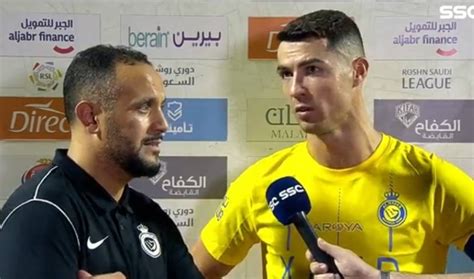 شاهد أول تعليق لـكريستيانو رونالدو بعد فوز النصر على الفتح المرصد