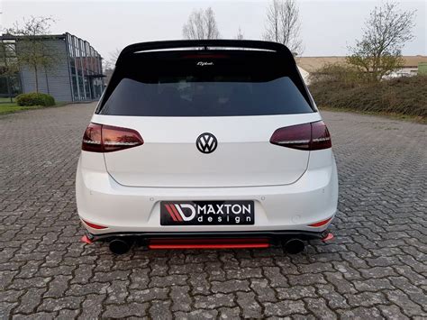 Maxton Mittlerer Diffusor Heck Ansatz für VW GOLF Mk7 GTI CLUBSPORT