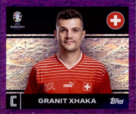 Adesivo Uefa Euro Sui Granito Xhaka Capitano Viola Eur