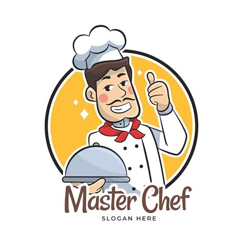 Plantilla De Logotipo De Chef Detallada Vector Gratis