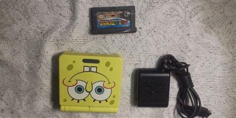 Game Boy Advance Sp Doble Brillo Bob Esponja Carcasa Custom En México Clasf Juegos