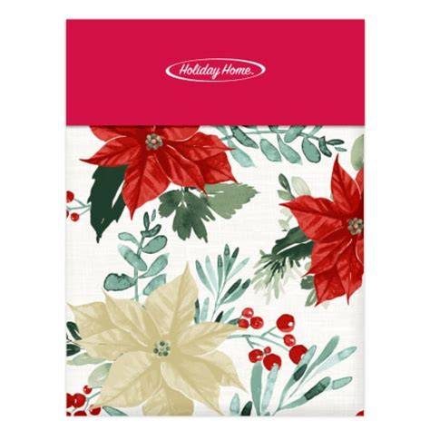 Holiday Home Poinsettia Style Table Cloth 1 Ct Fred Meyer