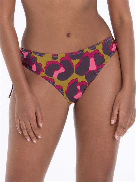 Lorie Slip Per Bikini Con Stampa Trendy E Arricciature Laterali