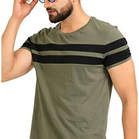 Polyester Men Striped T Shirt At Rs Piece In Hapur Id