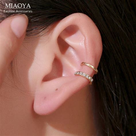 Miaoya Shiny Exquisite Ear Clip Women U Shaped Ear Clips Hypoallergenic