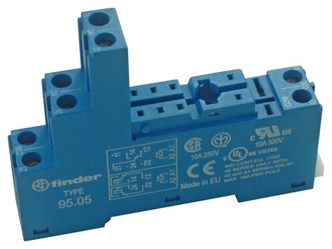 95 05 Finder Relay Socket DIN Rail Panel