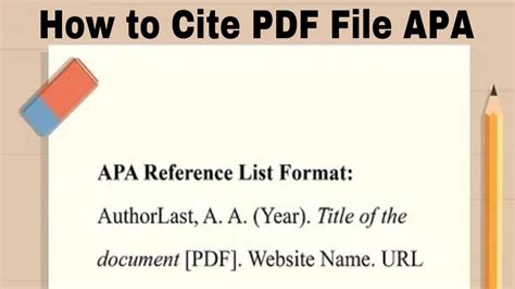 How To Cite A Pdf File How To Cite A Pdf File In Apa Youtube