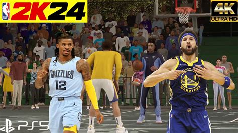 NBA 2K24 JA MORANT Vs KLAY THOMPSON PS5 4K ULTRA REALISTIC GRAPHICS