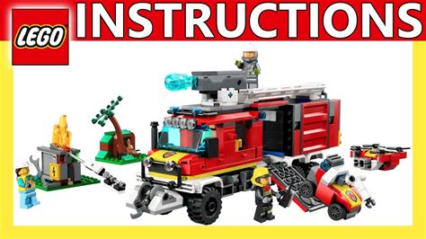 Lego Instructions Fire Command Truck 60374 Lego City 2023 Youtube