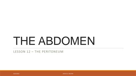 Solution Anatomy Ii Thorax And Abdomen The Peritoneum Studypool