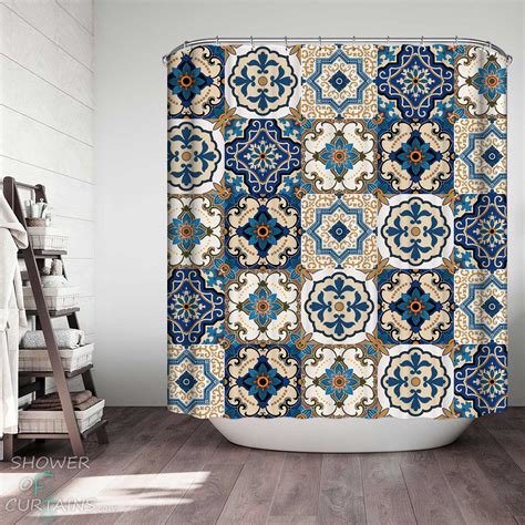 Moroccan Tile Shower Curtain