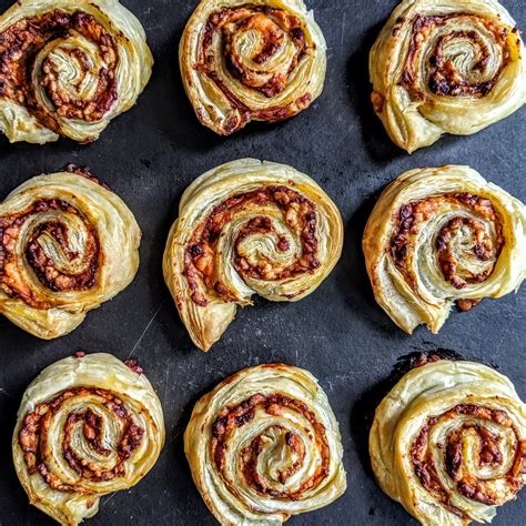 Cheese And Marmite Puff Pastry Swirls Recipe