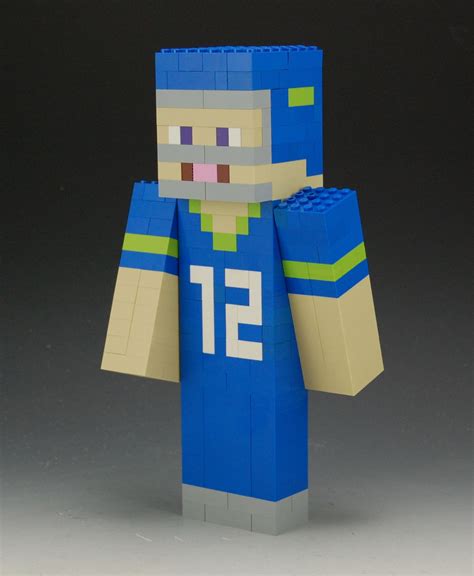Lego Minecraft Seahawks 12th Man | Lego, Lego minecraft, Minecraft