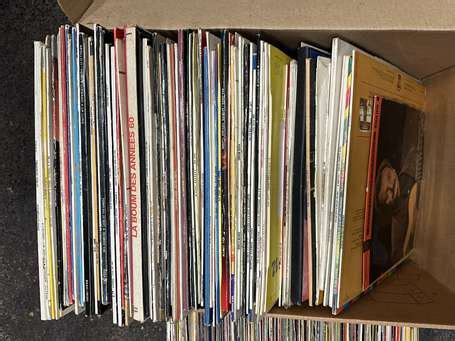 Lot de disques vinyles 45 Tours et 33 Tours Vente aux enchères