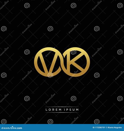 Vk Initial Letter Linked Circle Capital Monogram Logo Modern Template