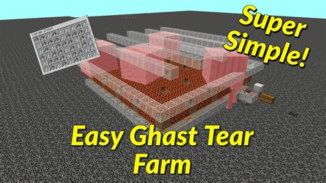 Easiest Automatic Ghast Tear Farm Minecraft 117 Tutorial Youtube