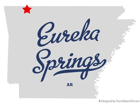 Map of Eureka Springs, AR, Arkansas