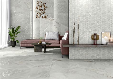 Aurora Light Grey Semi Polished 24x48 Porcelain Tile Genrose