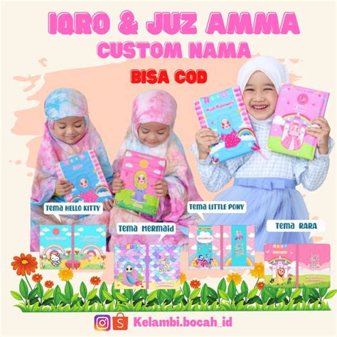 Jual Cod Iqro Dan Juz Amma Pakai Nama Iqro Dan Juz Amma Custom